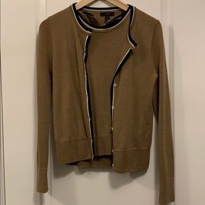 JCrew merino wool cardigan and shell